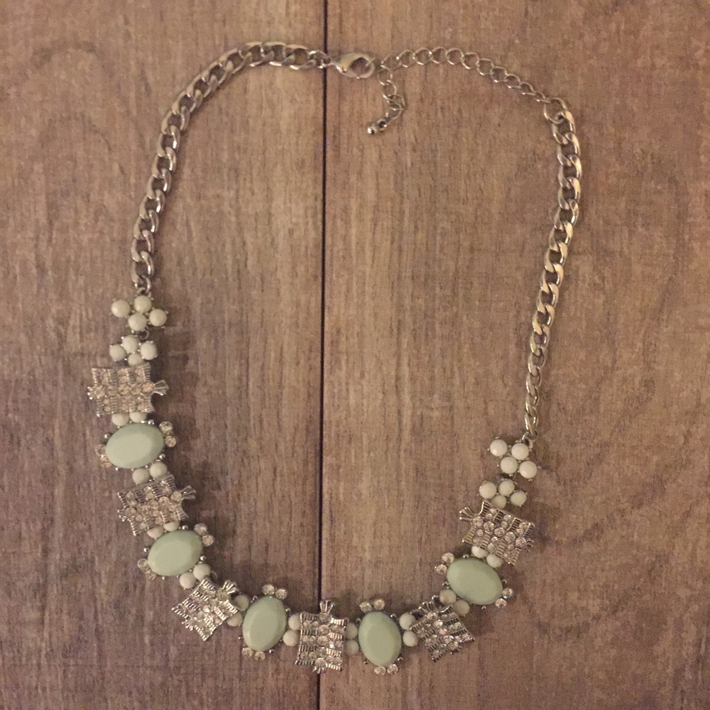 Mint And Silver Statement Necklace - image 1